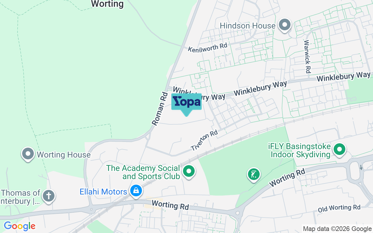 Map showing the location of RG23 8BH