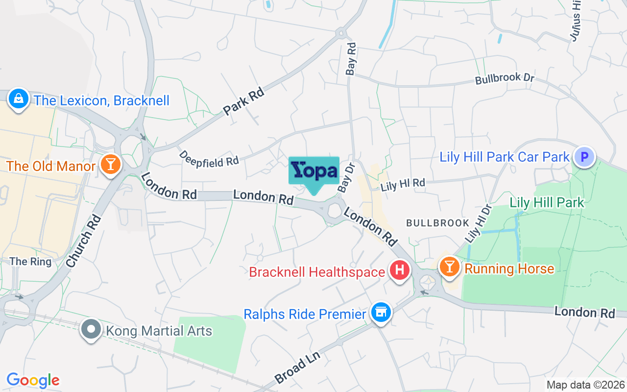 Map showing the location of RG12 2GR