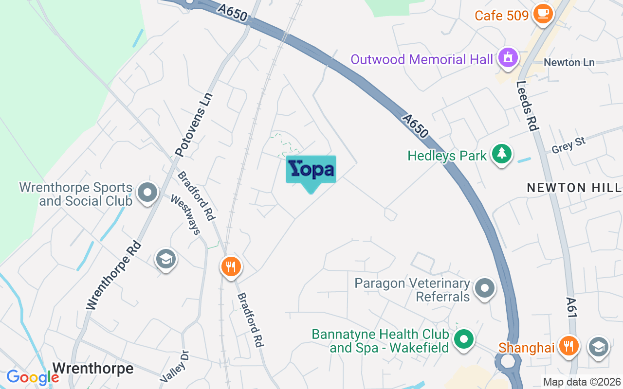 Map showing the location of WF1 2BG