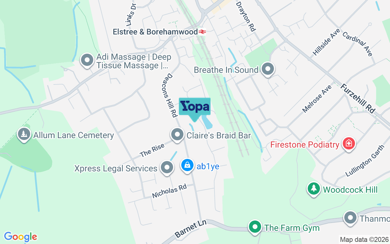 Map showing the location of WD6 3JJ