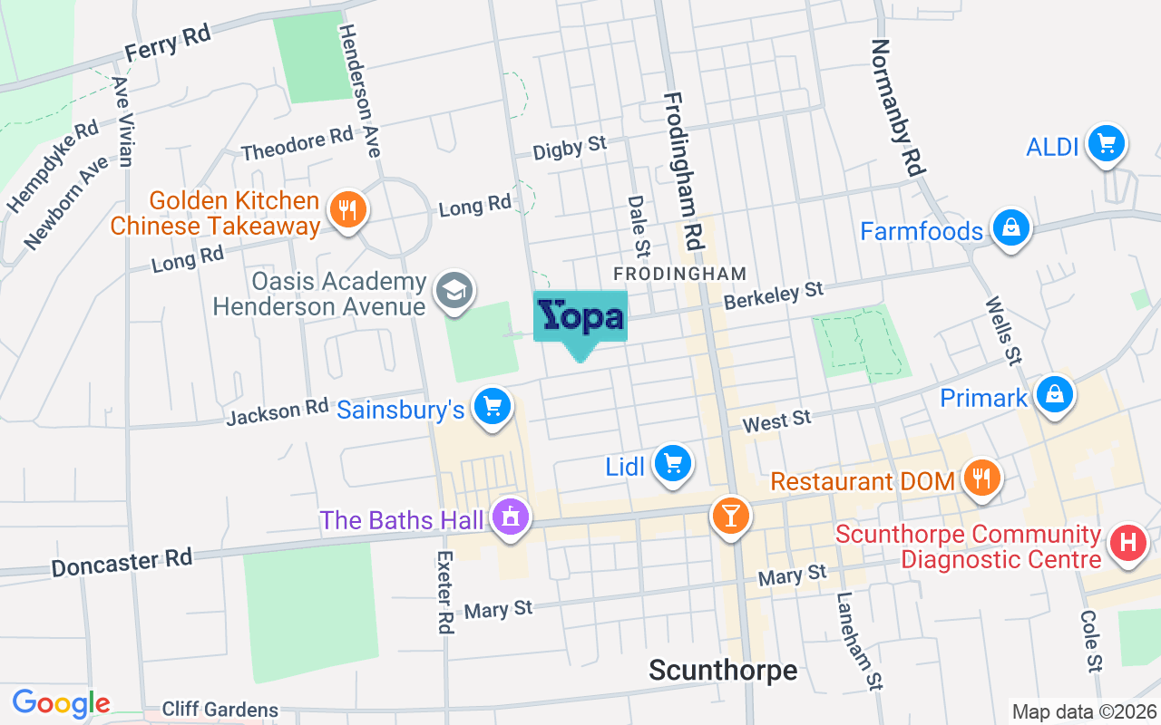 Map showing the location of DN15 7LQ