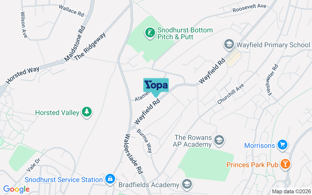Map showing the location of ME5 0JB