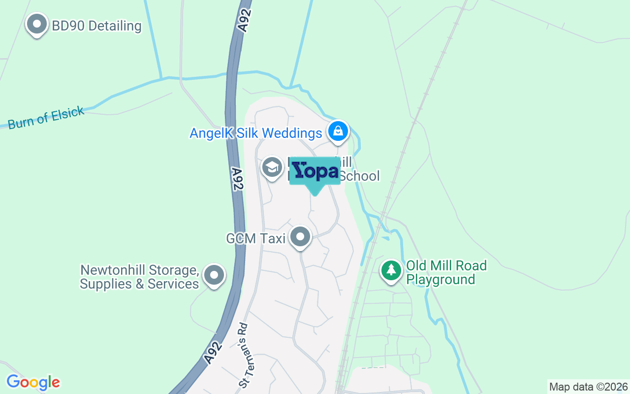 Map showing the location of AB39 3WY