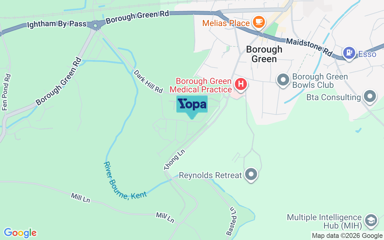 Map showing the location of TN15 8FJ