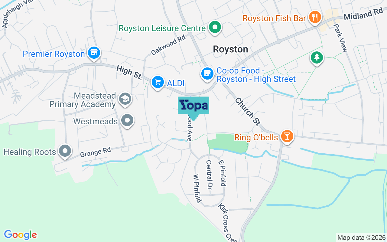 Map showing the location of S71 4JP