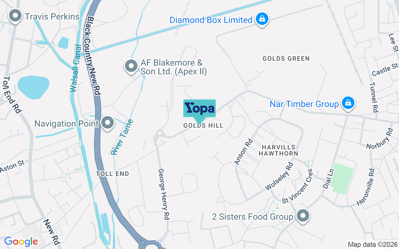 Map showing the location of B70 0TS