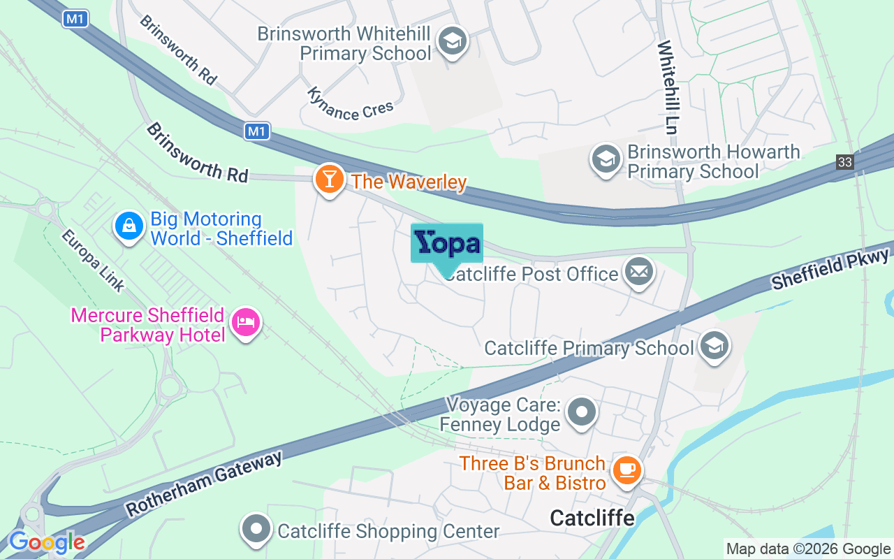 Map showing the location of S60 5SE