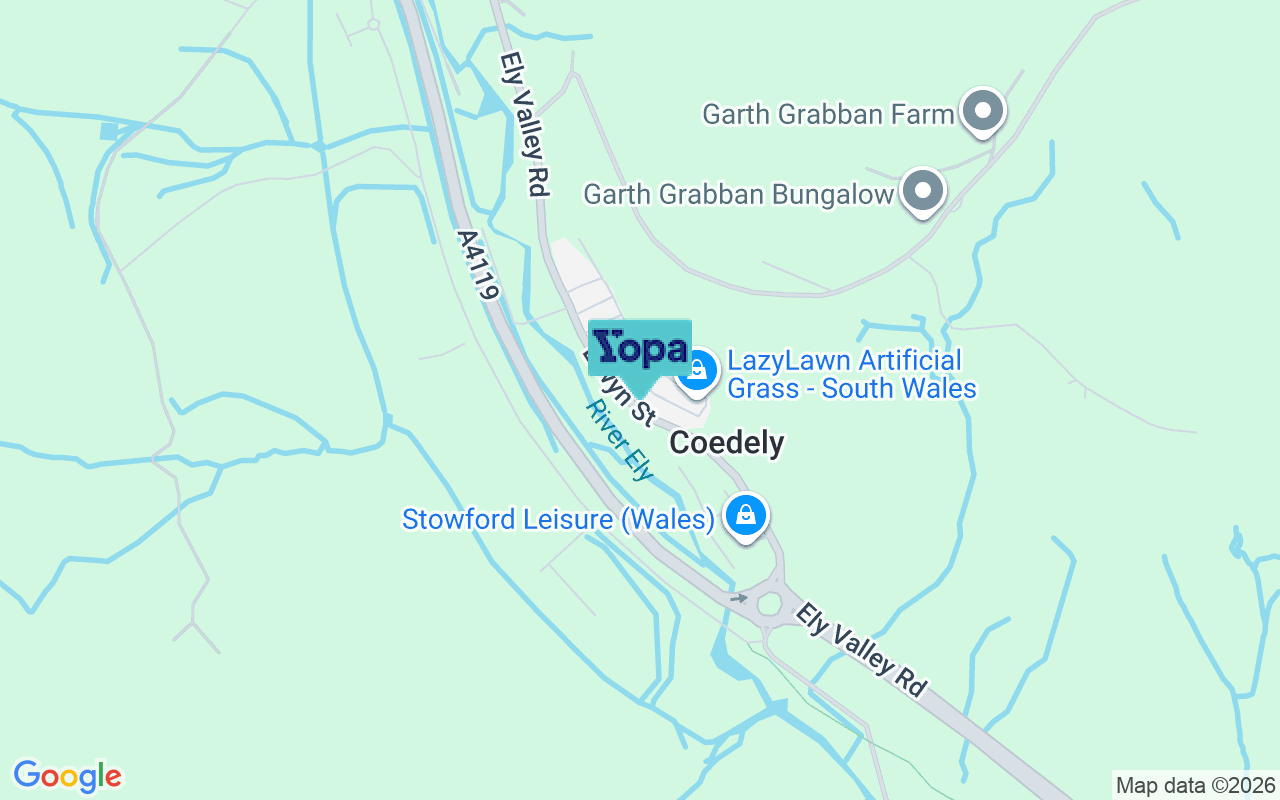 Map showing the location of CF39 8BL