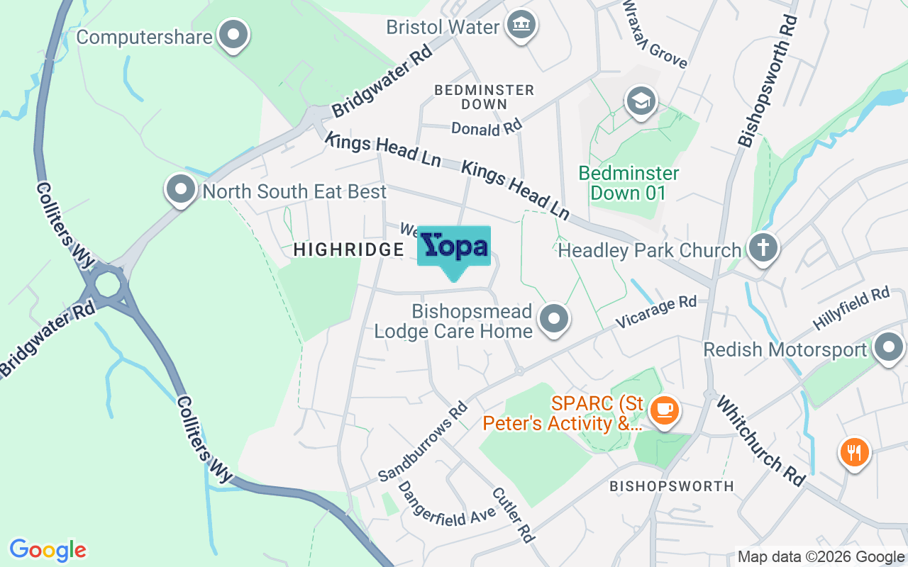 Map showing the location of BS13 8DF