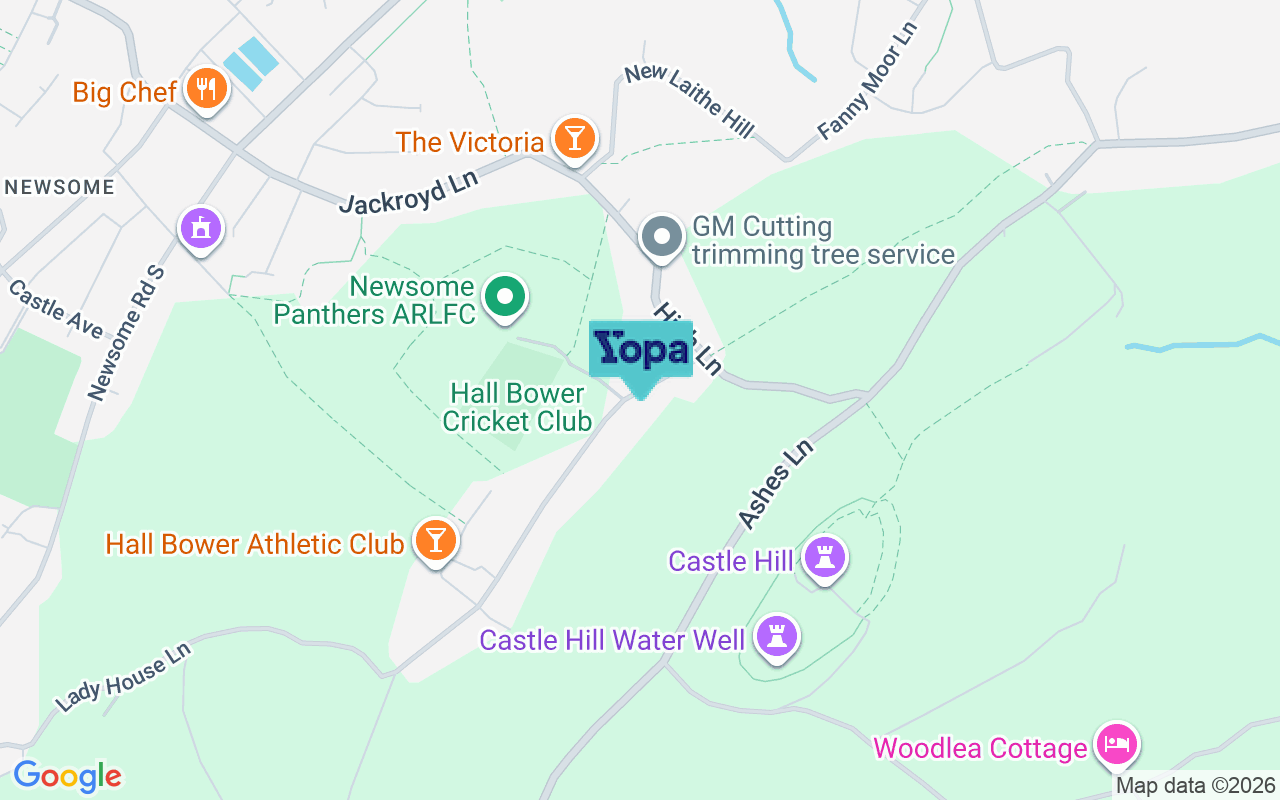Map showing the location of HD4 6RN