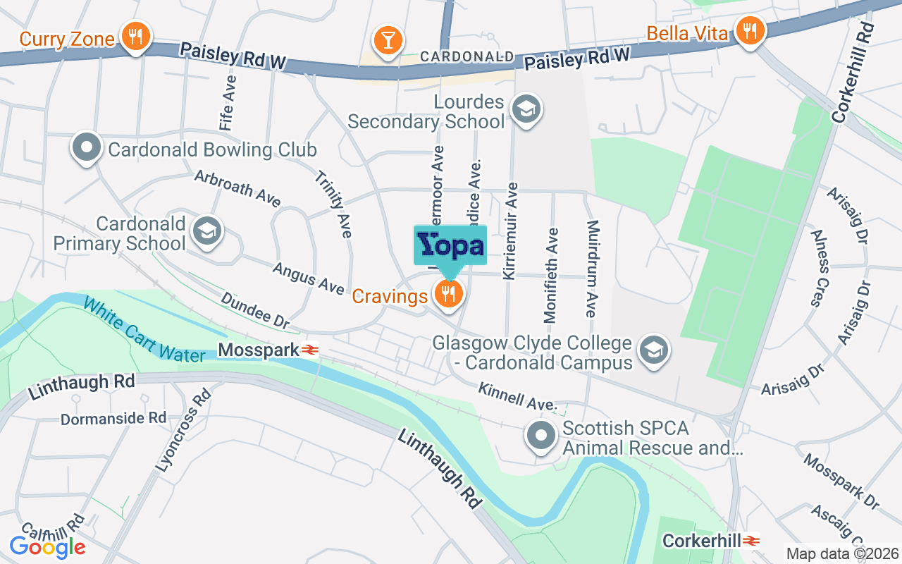 Map showing the location of G52 3DZ