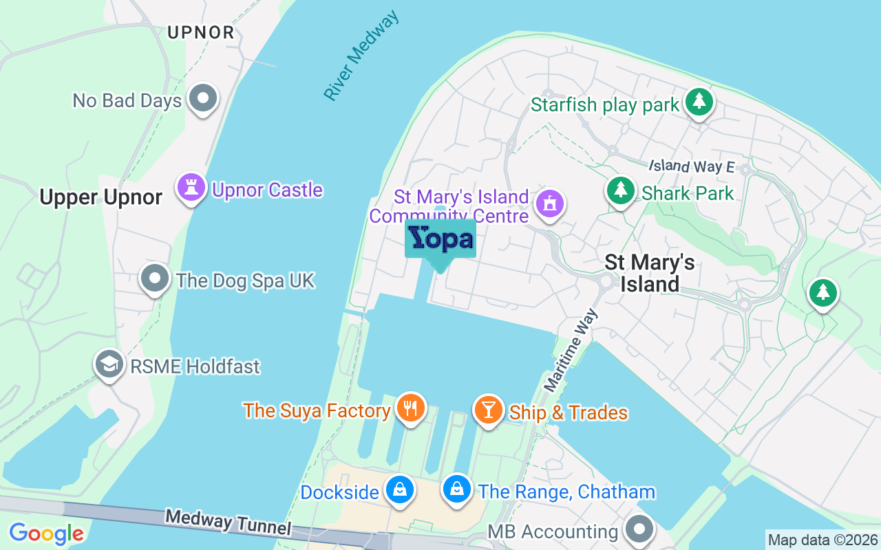 Map showing the location of ME4 3AY