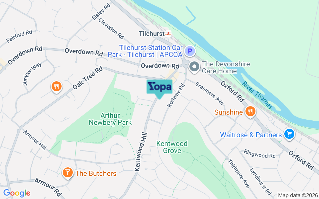 Map showing the location of RG31 6DP