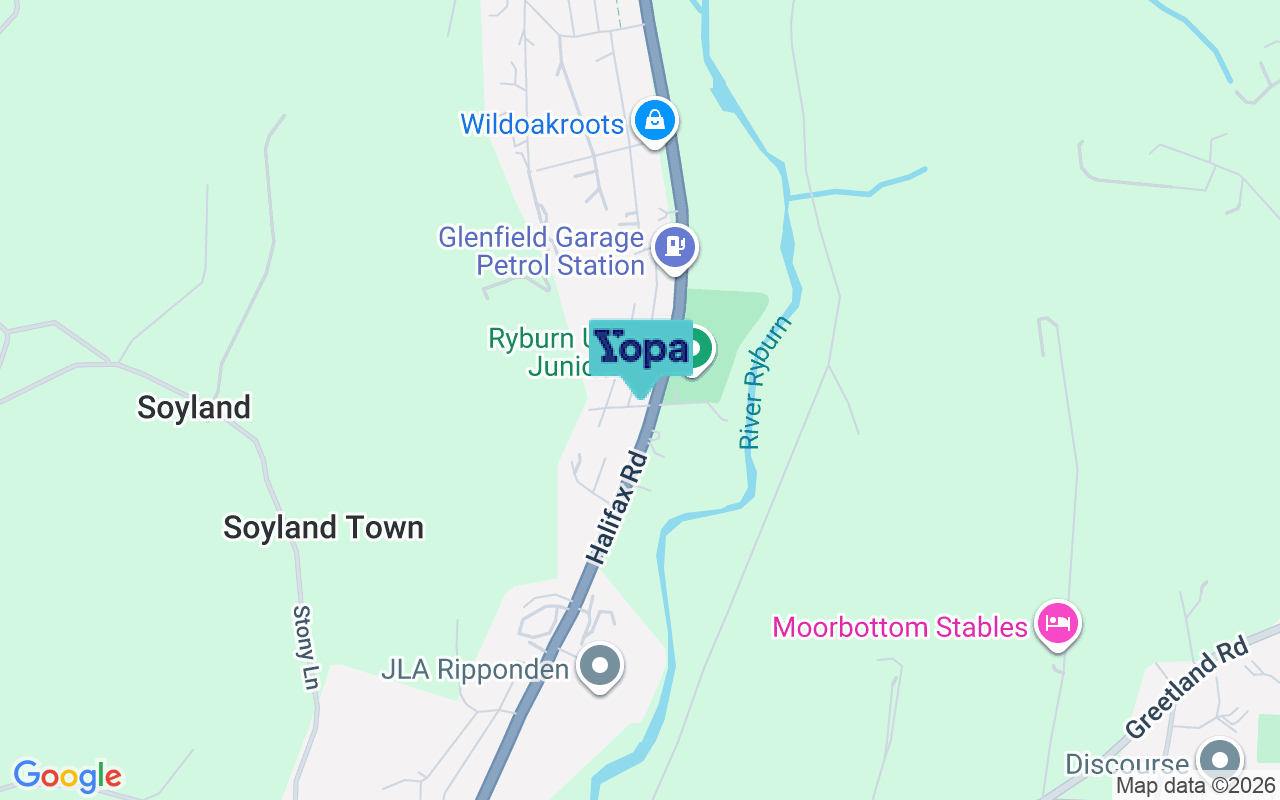 Map showing the location of HX6 4AG
