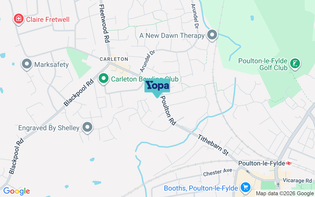 Map showing the location of FY6 7LZ