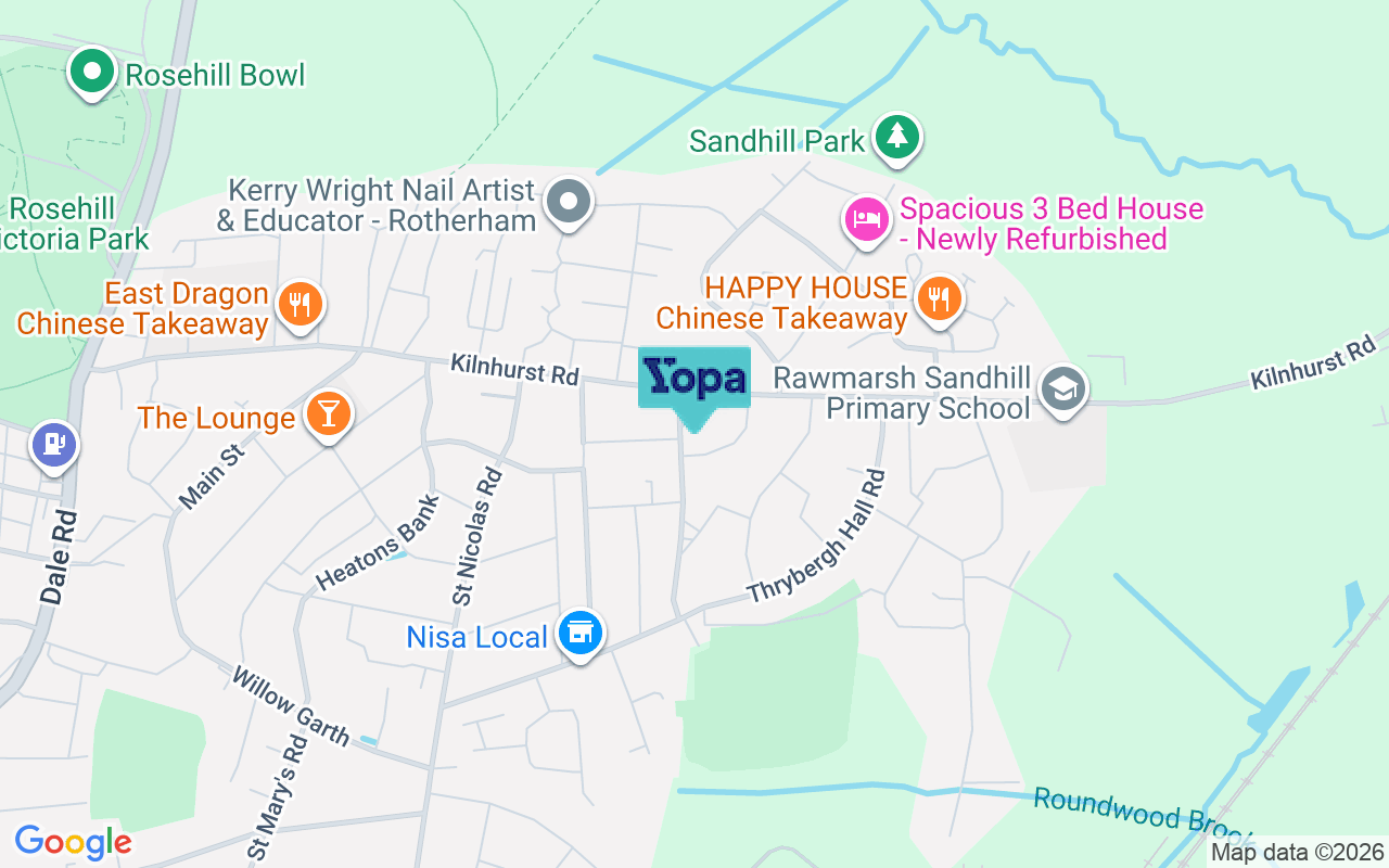Map showing the location of S62 5JQ