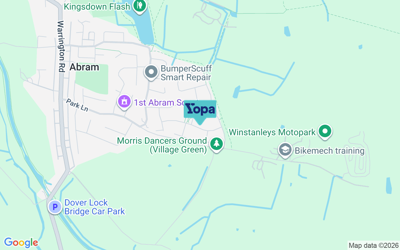Map showing the location of WN2 5YP