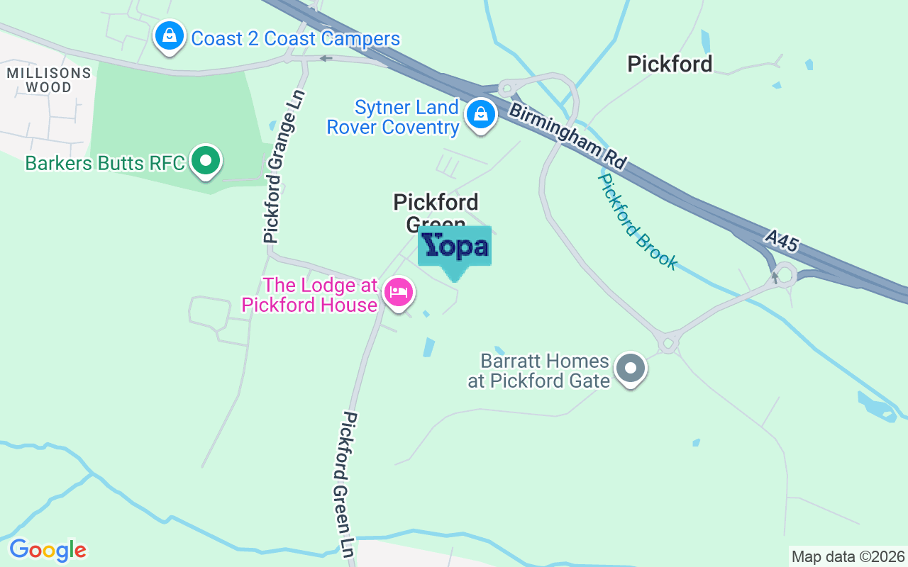 Map showing the location of CV5 9QR