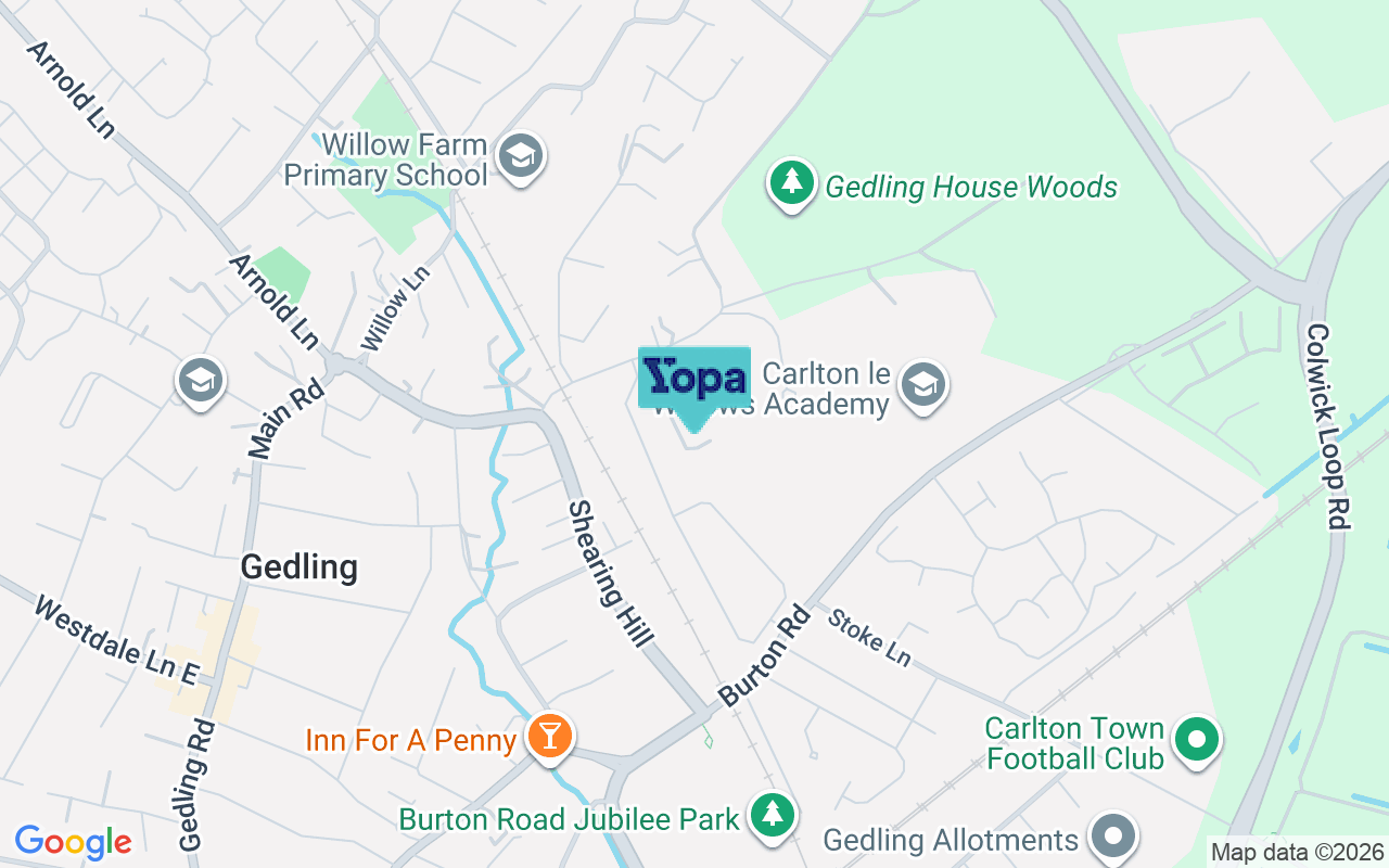 Map showing the location of NG4 4AX