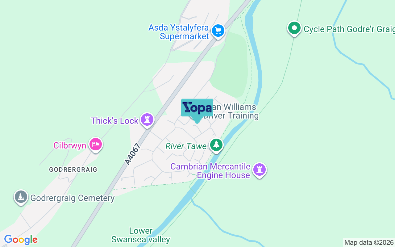 Map showing the location of SA9 2BG