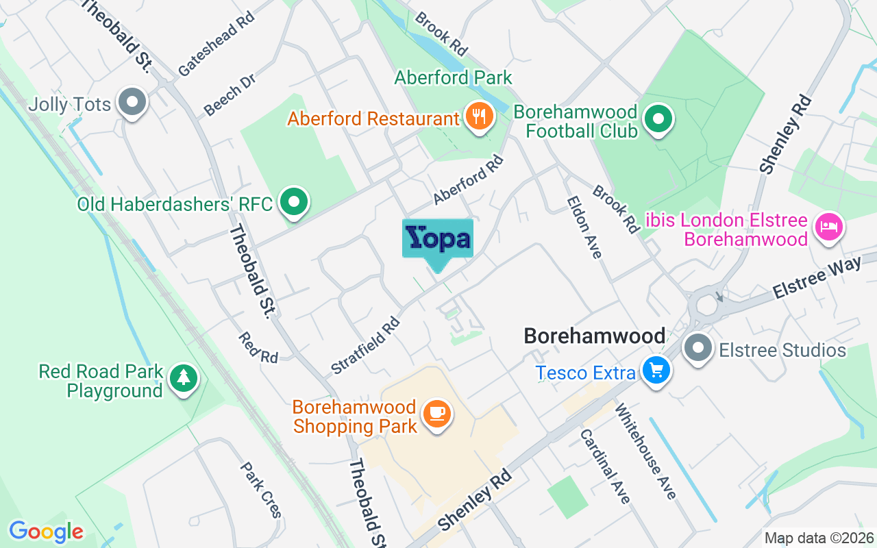 Map showing the location of WD6 1UJ