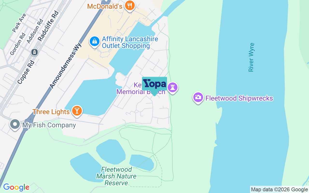 Map showing the location of FY7 6FQ