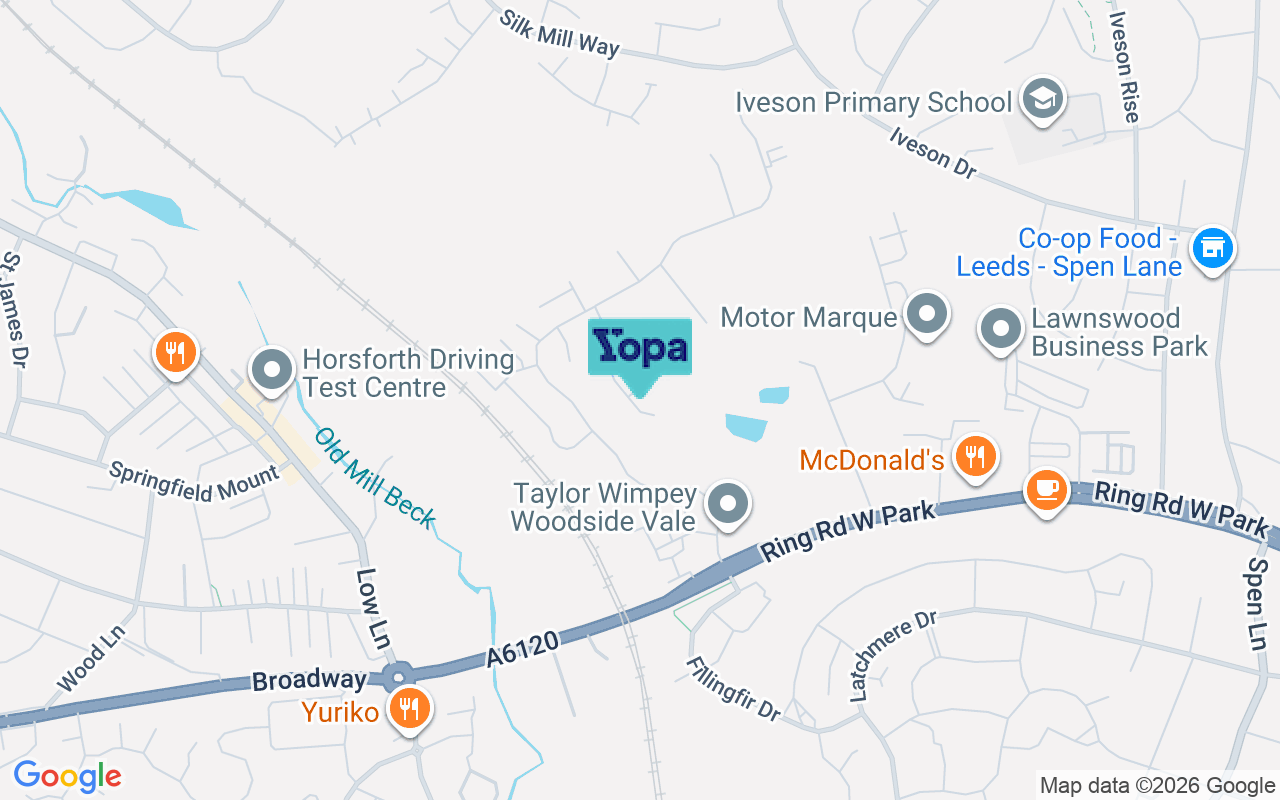 Map showing the location of LS16 6TJ