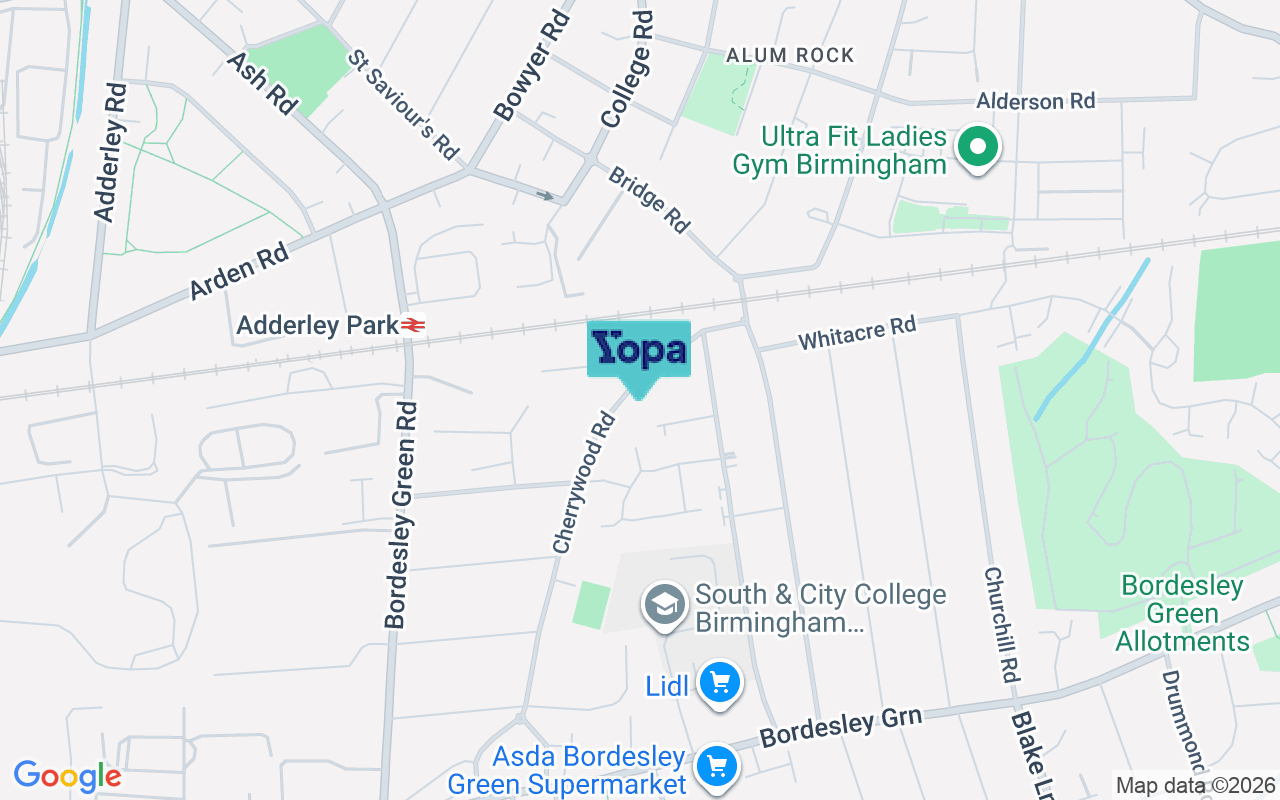 Map showing the location of B9 4XB