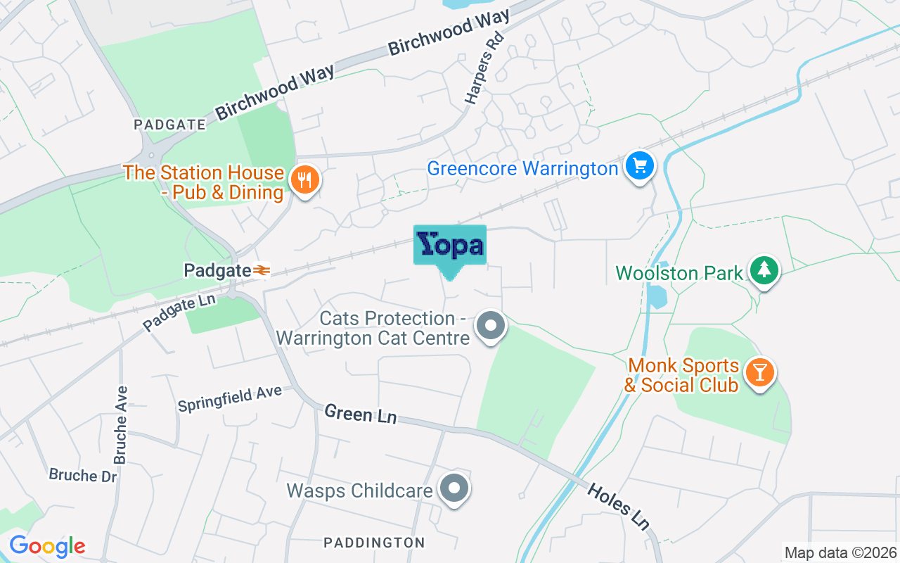 Map showing the location of WA1 4LA