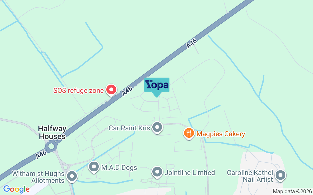Map showing the location of LN6 6AP