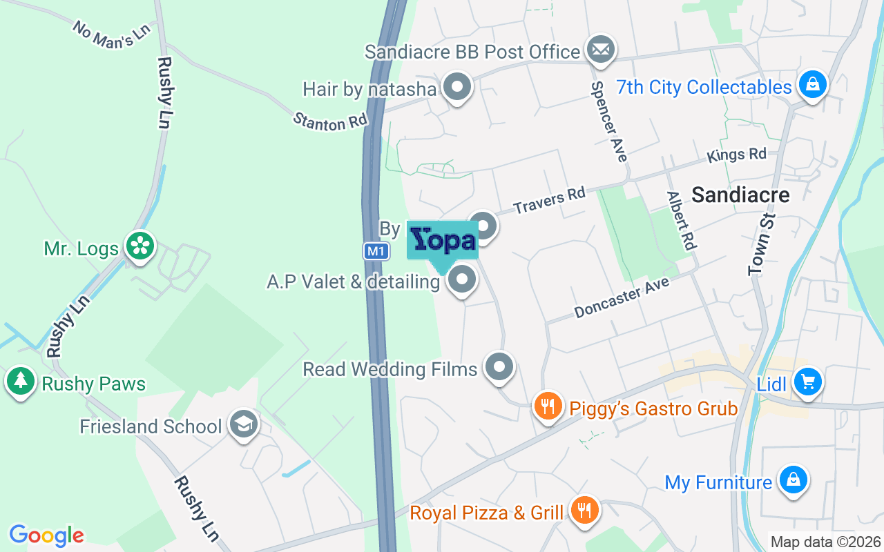 Map showing the location of NG10 5FY
