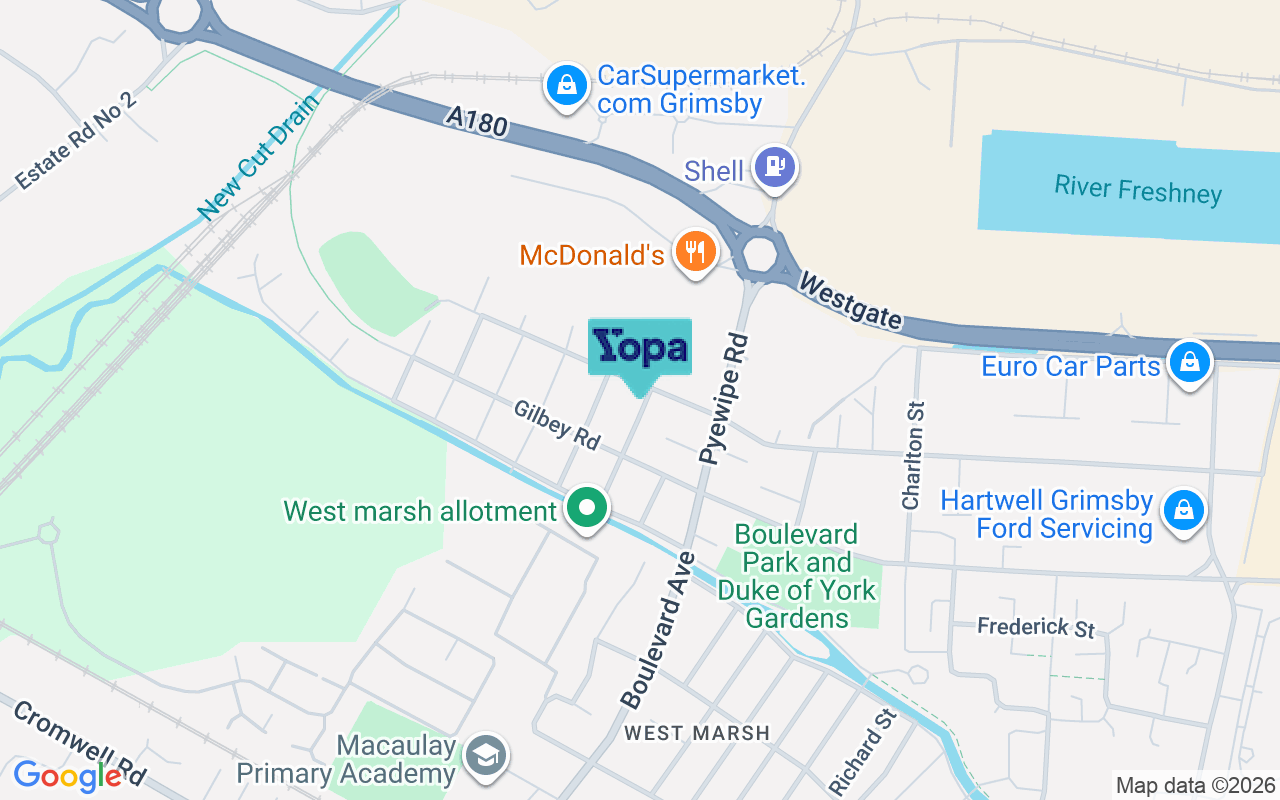Map showing the location of DN31 2QR
