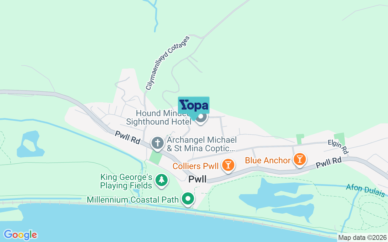 Map showing the location of SA15 4AW