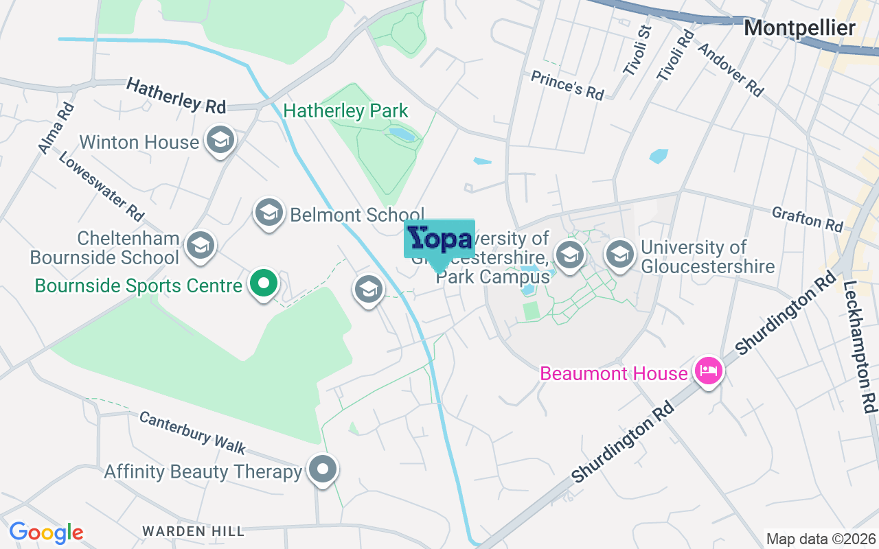 Map showing the location of GL50 2LN