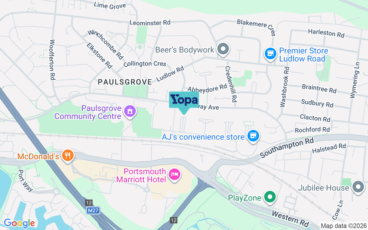Map showing the location of PO6 3QD
