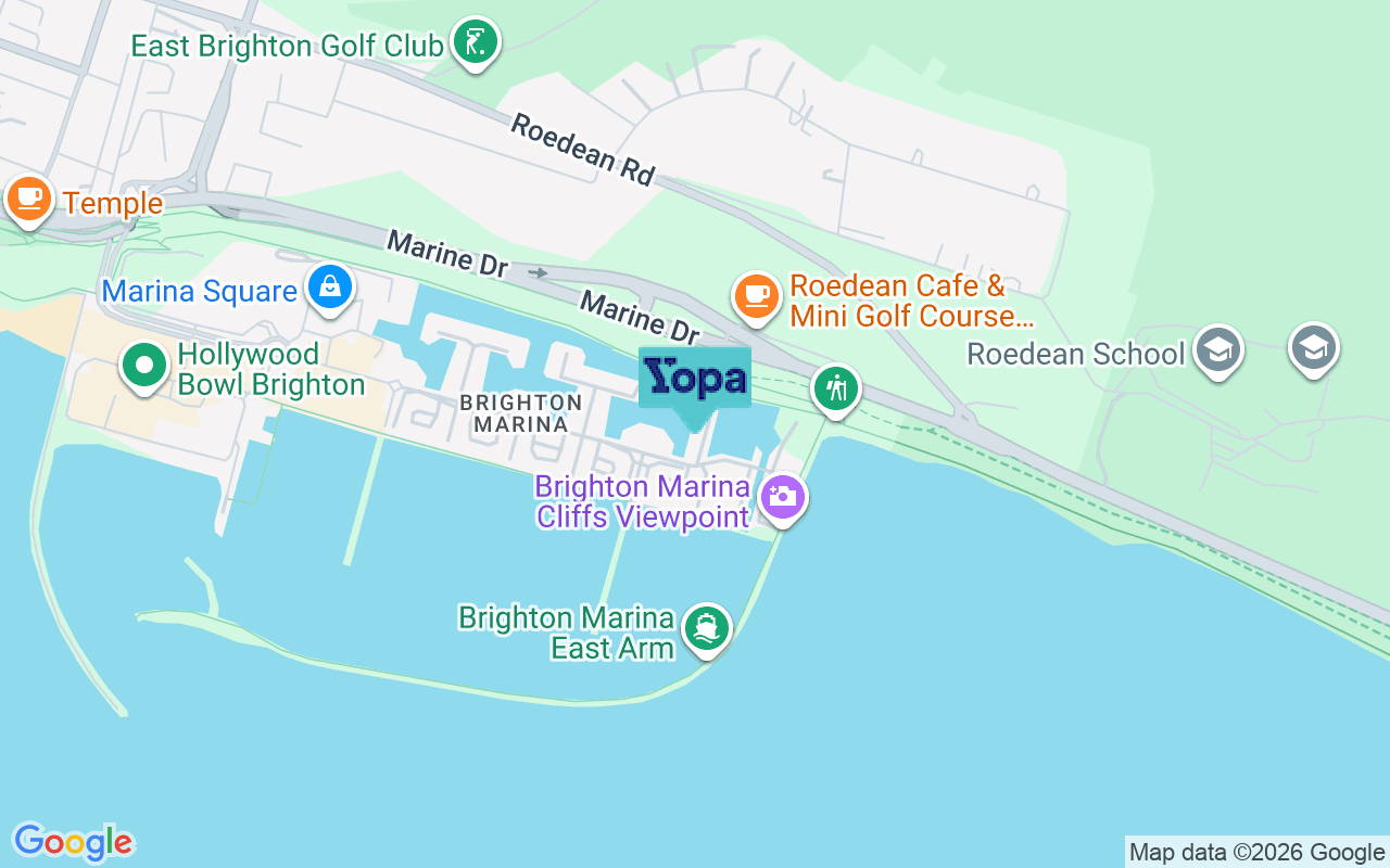 Map showing the location of BN2 5XJ