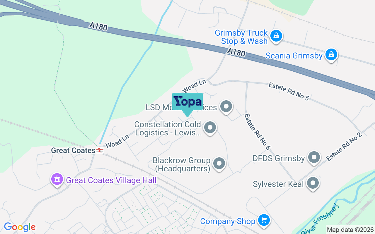 Map showing the location of DN37 9FF