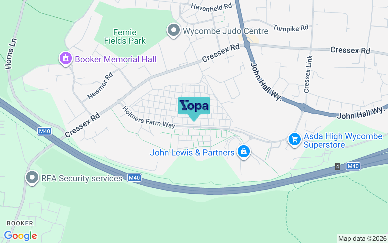 Map showing the location of HP12 4PT