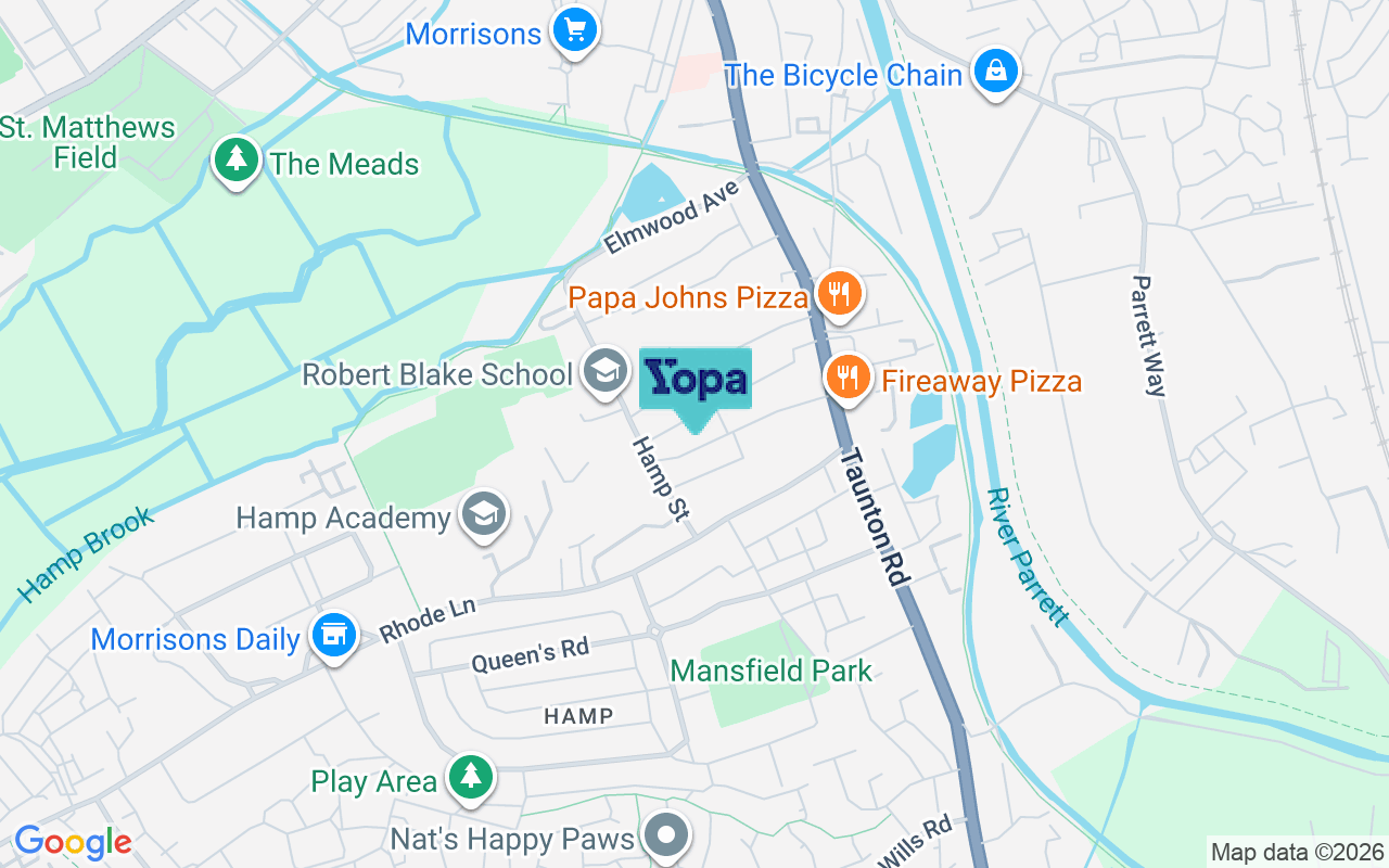 Map showing the location of TA6 6AX