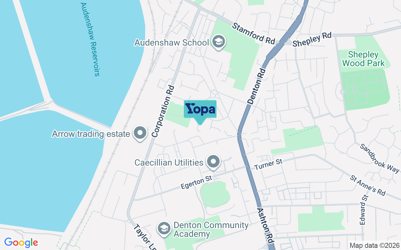 Map showing the location of M34 5JQ