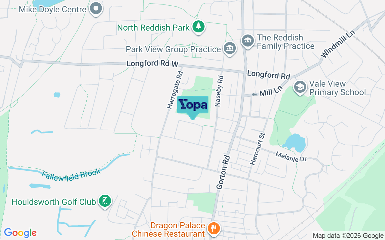 Map showing the location of SK5 6HB