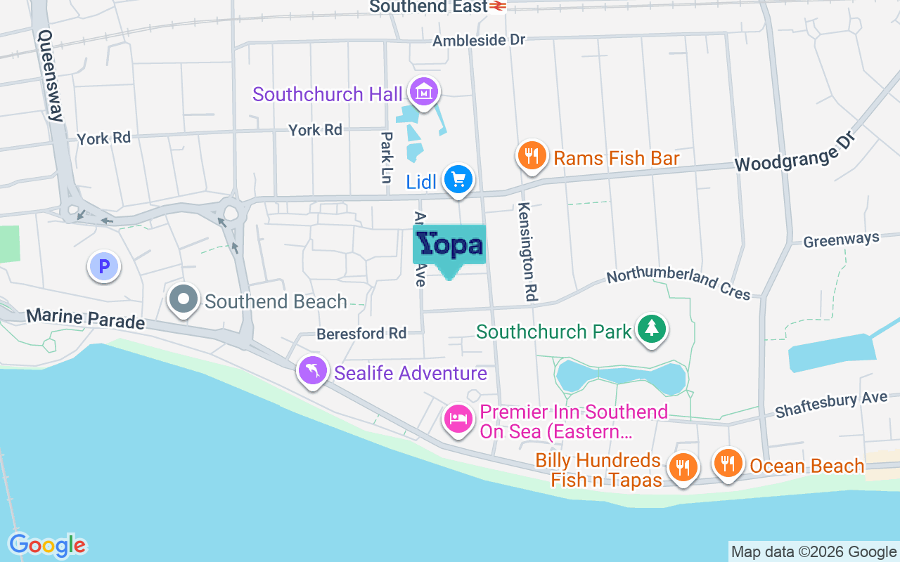 Map showing the location of SS1 2TS