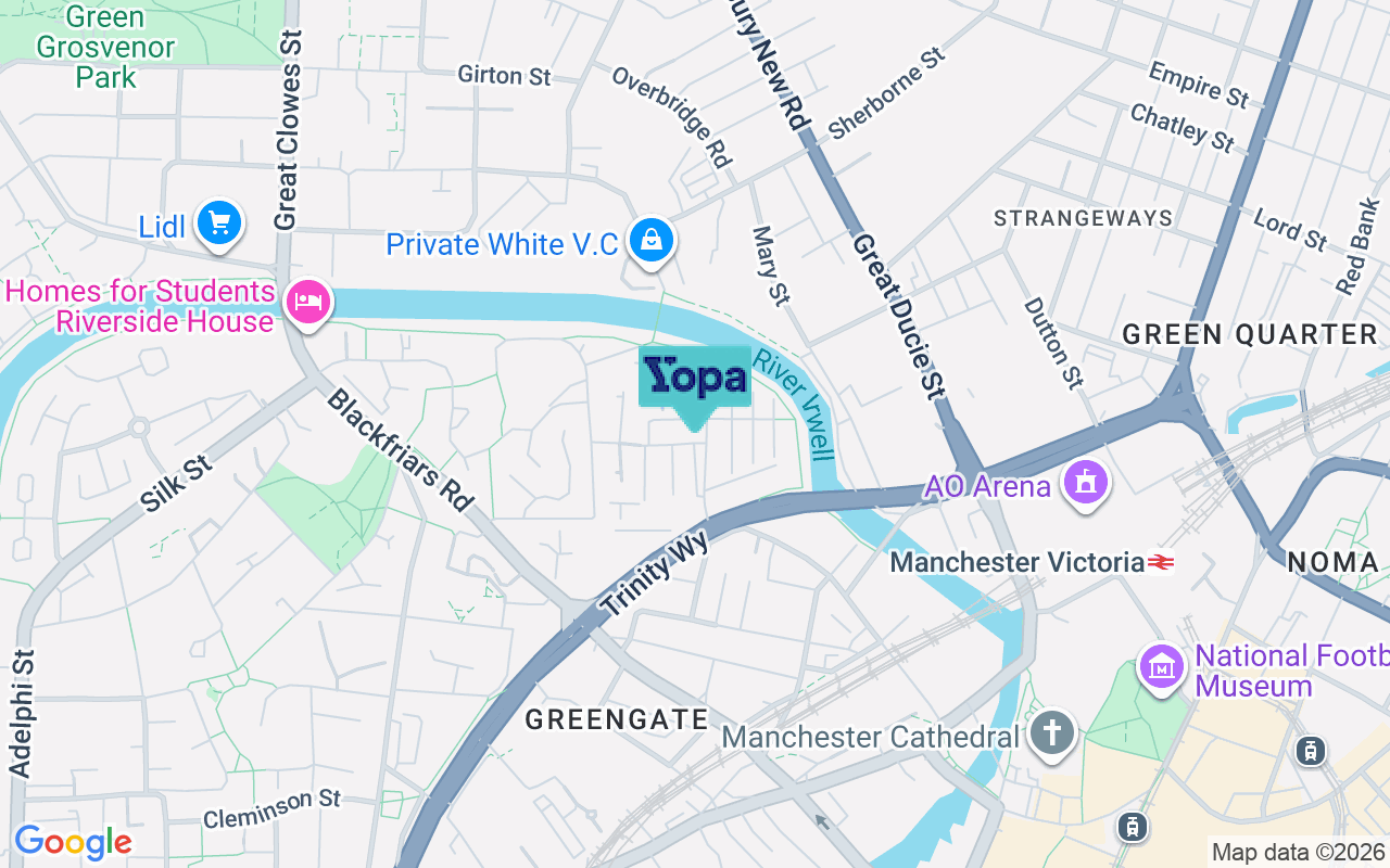 Map showing the location of M3 7EH