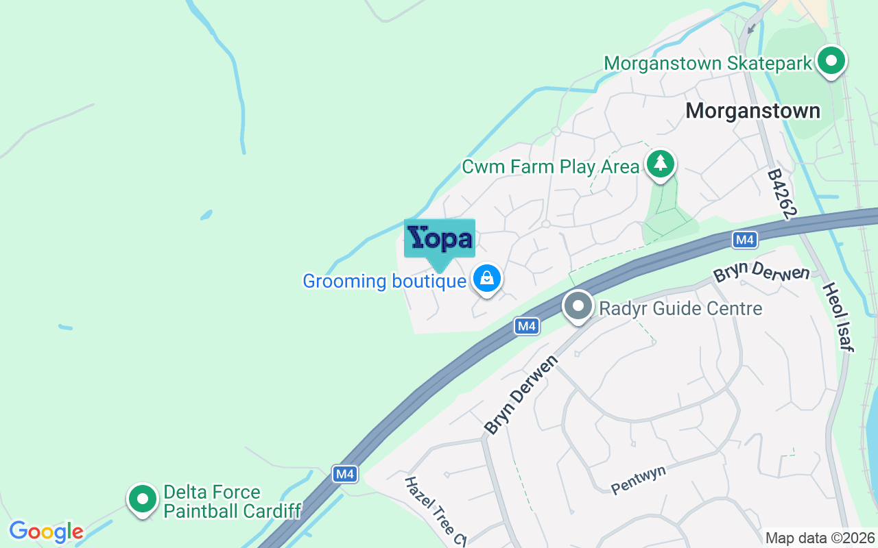 Map showing the location of CF15 8FG