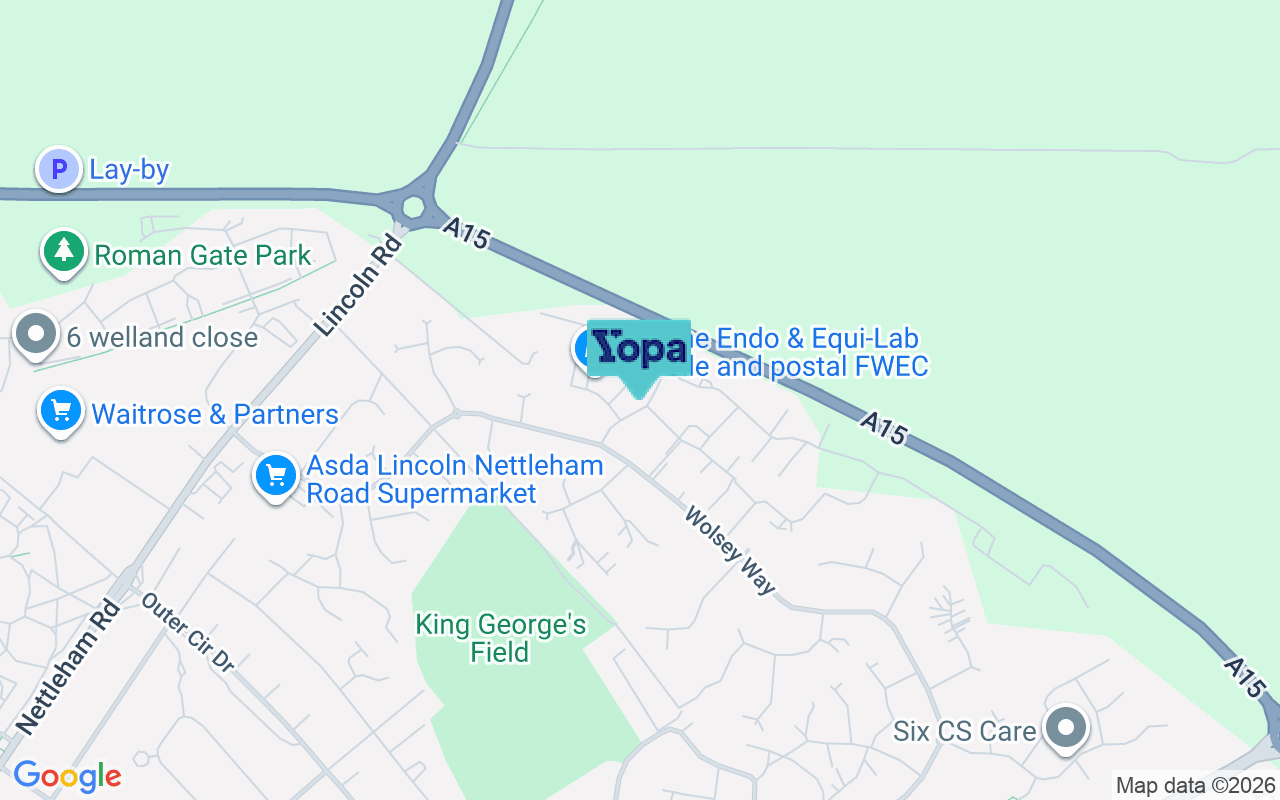 Map showing the location of LN2 4FA