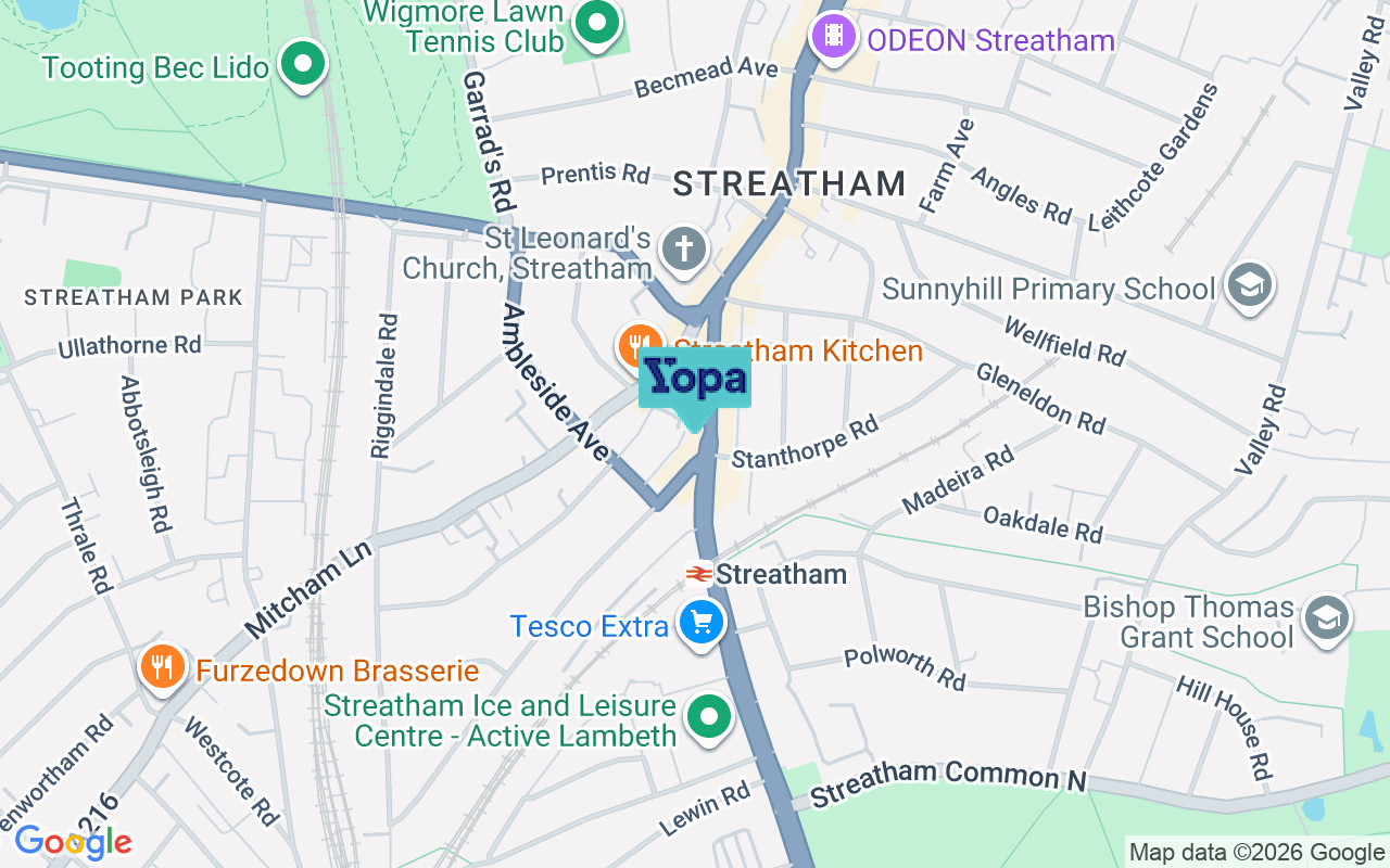 Map showing the location of SW16 6HG