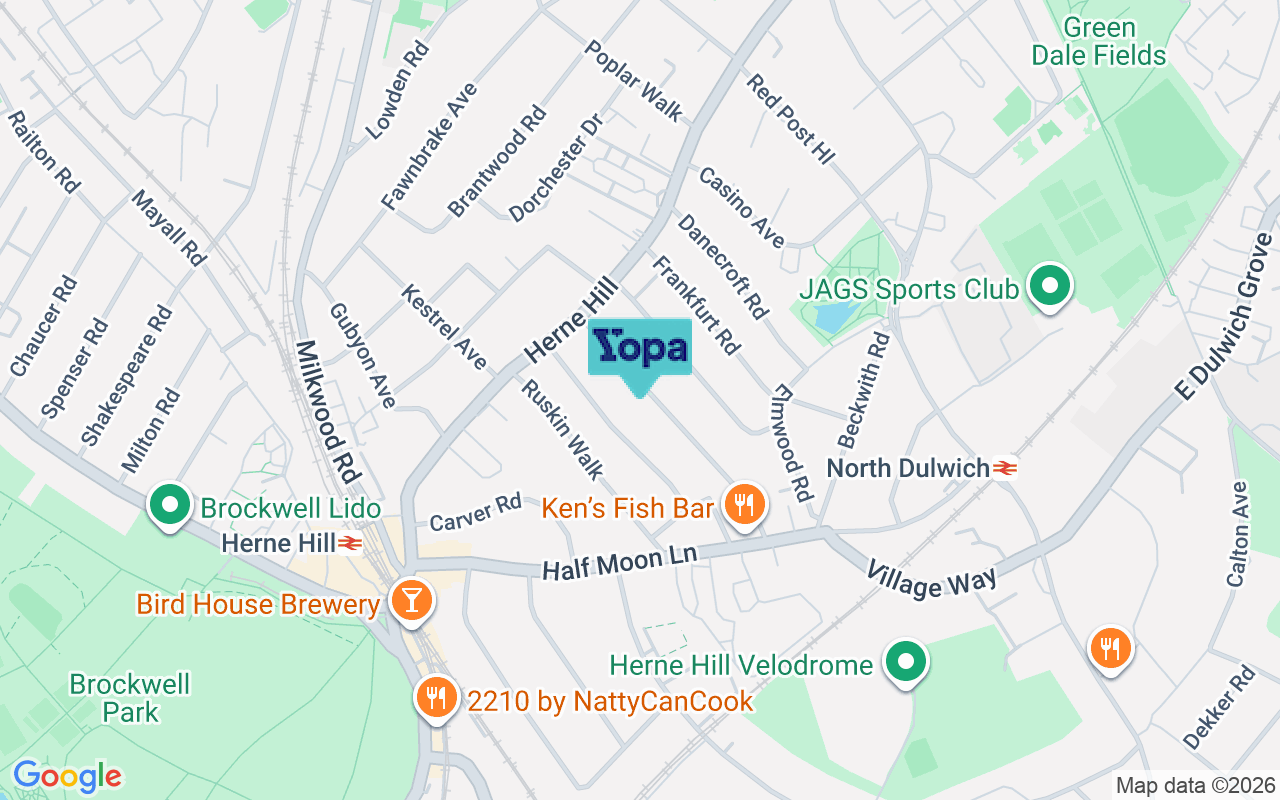 Map showing the location of SE24 9LF
