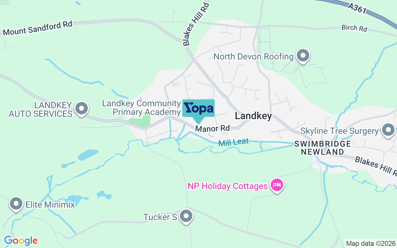 Map showing the location of EX32 0JJ