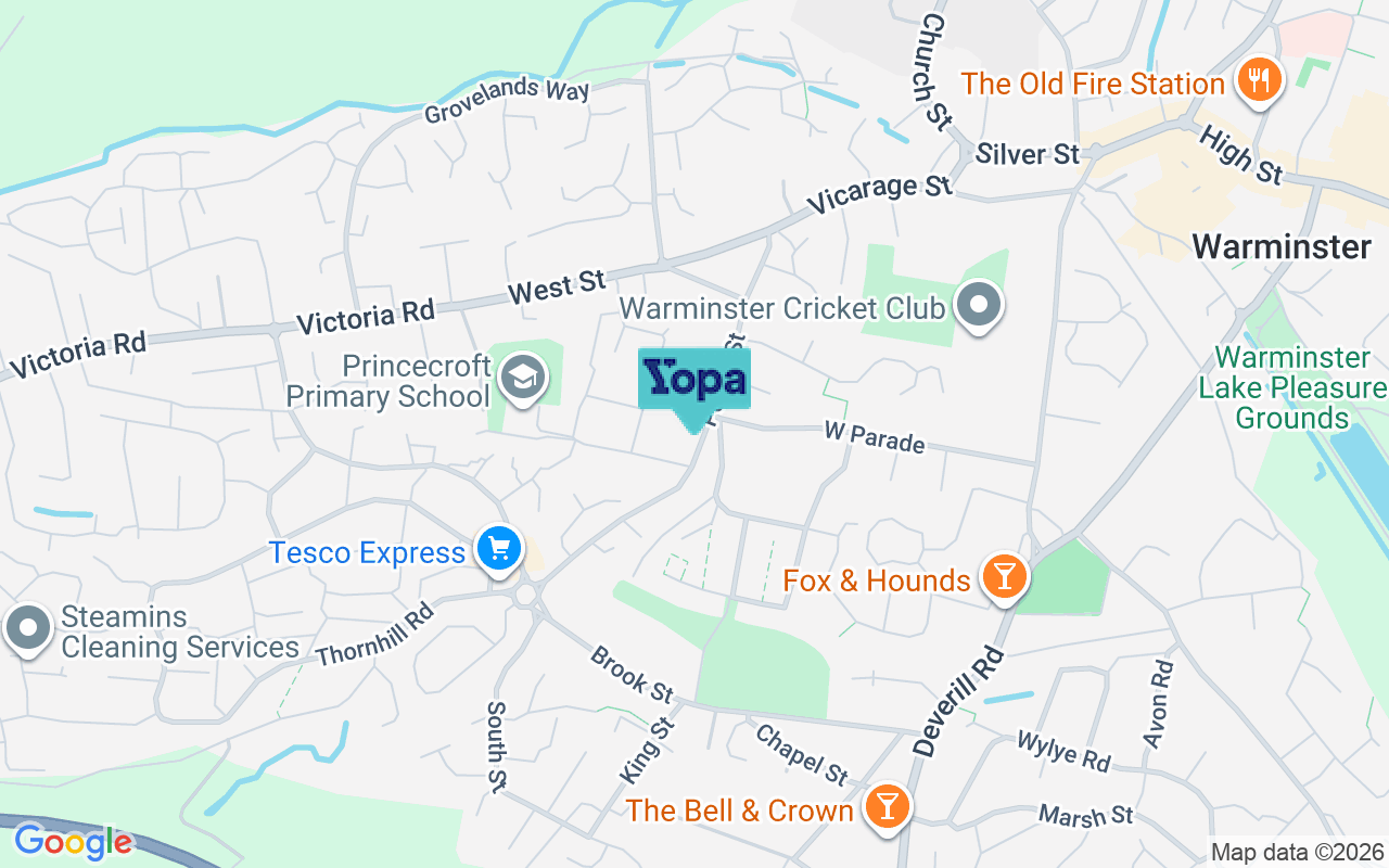 Map showing the location of BA12 8NR