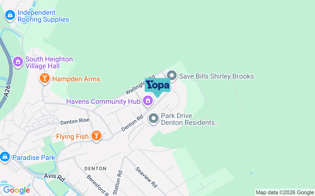 Map showing the location of BN9 0RP